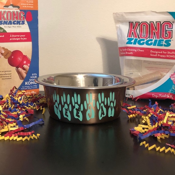 Personalized Pet Bowl with Paw Prints - Picture 4 of 4